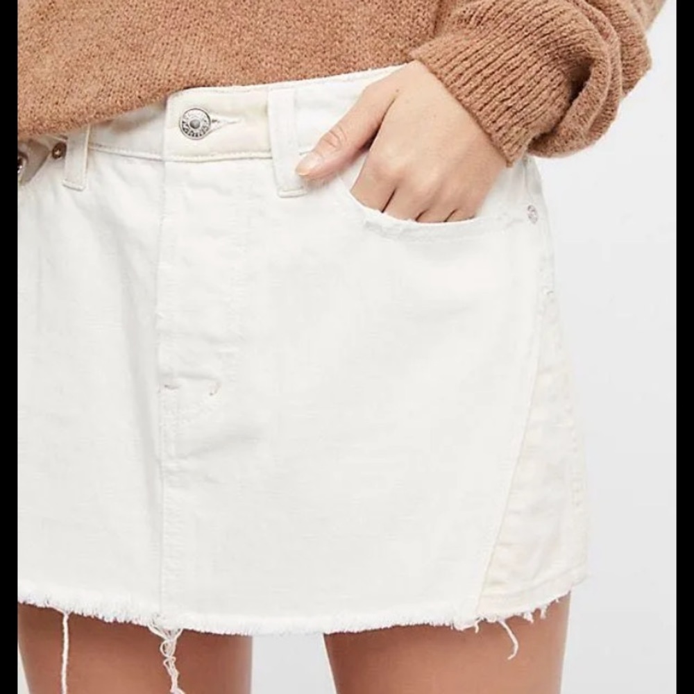 Free People Two Tone Mini Skirt